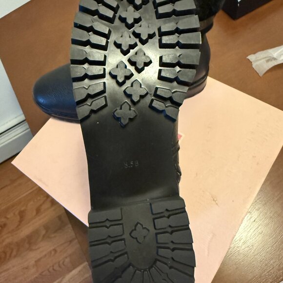 Kate Spade New York Bailee Winter Bootie Black Leather Faux Fur Trim Size 8.5 B - Picture 5 of 9